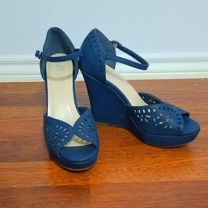 Navy blue wedges